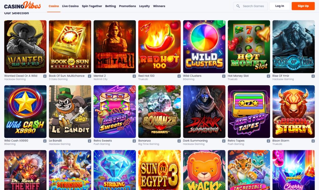 Casinovibes Game Library